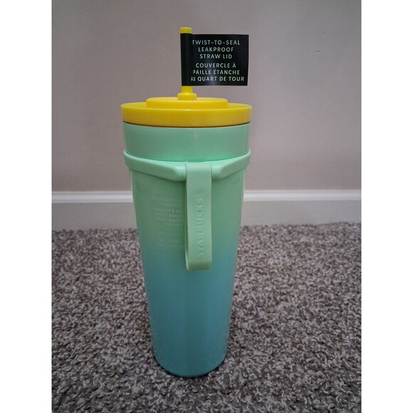 NEW! Starbucks Blue Green Gradient 24 oz Grande Cold Cup Tumbler - Picture 1 of 10